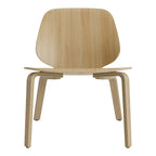 Fauteuil de salon minimaliste en placage moulé avec un design empilable et flexible pour le salon