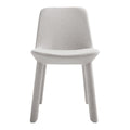 Chaise d'appoint contemporaine entièrement rembourrée en mousse et contreplaqué avec pieds en métal pour salle à manger