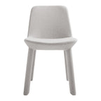 Chaise d'appoint contemporaine entièrement rembourrée en mousse et contreplaqué avec pieds en métal pour salle à manger