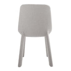 Chaise d'appoint contemporaine entièrement rembourrée en mousse et contreplaqué avec pieds en métal pour salle à manger