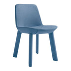 Chaise d'appoint contemporaine entièrement rembourrée en mousse et contreplaqué avec pieds en métal pour salle à manger