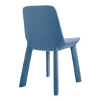 Chaise d'appoint contemporaine entièrement rembourrée en mousse et contreplaqué avec pieds en métal pour salle à manger