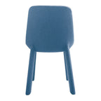 Chaise d'appoint contemporaine entièrement rembourrée en mousse et contreplaqué avec pieds en métal pour salle à manger