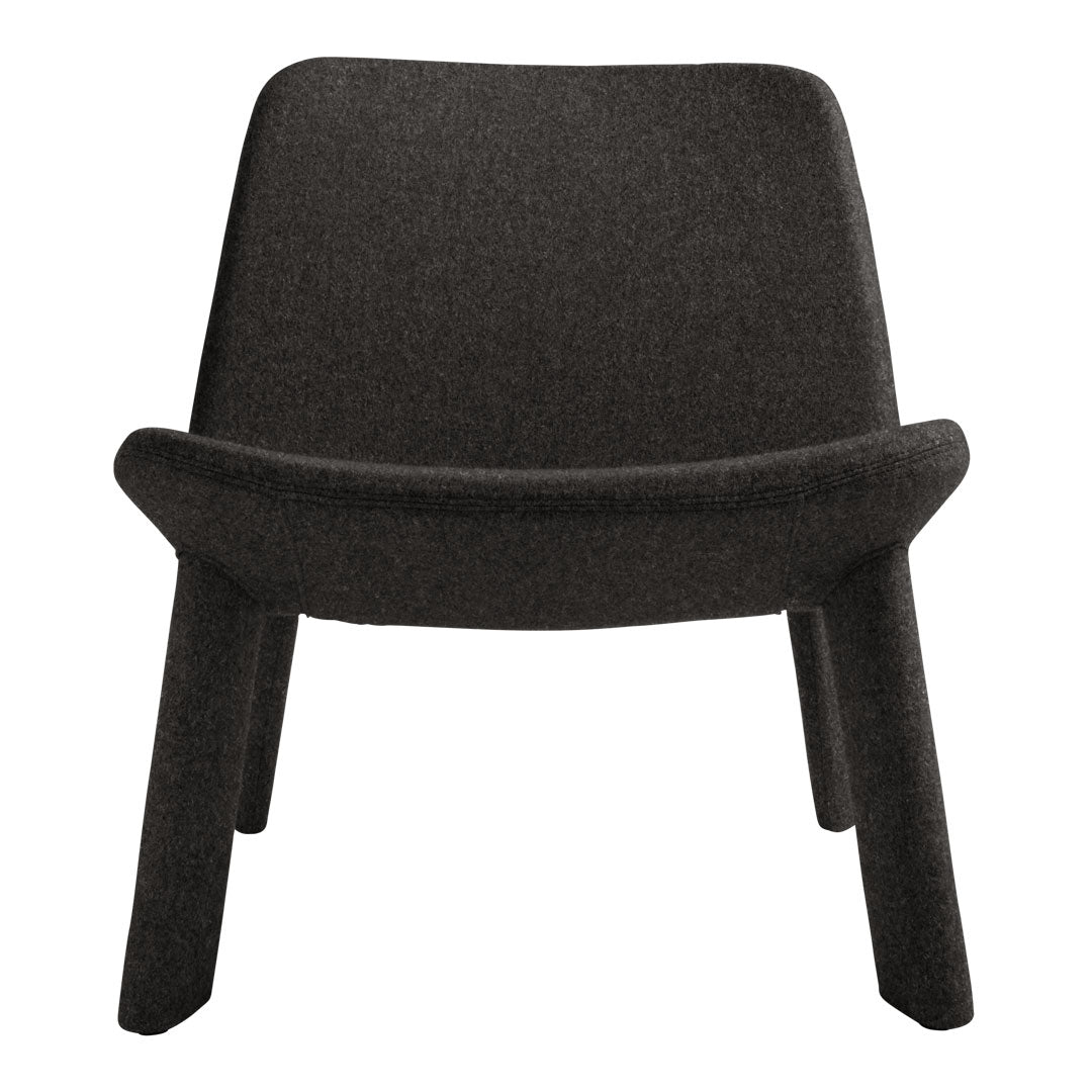 Fauteuil de salon contemporain entièrement rembourré en mousse et contreplaqué courbé avec pieds en métal pour le salon