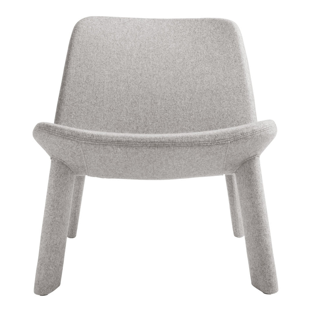 Fauteuil de salon contemporain entièrement rembourré en mousse et contreplaqué courbé avec pieds en métal pour le salon