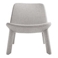 Fauteuil de salon contemporain entièrement rembourré en mousse et contreplaqué courbé avec pieds en métal pour le salon