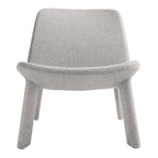 Fauteuil de salon contemporain entièrement rembourré en mousse et contreplaqué courbé avec pieds en métal pour le salon