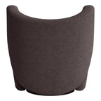 Fauteuil de salon pivotant entièrement rembourré Art Déco avec structure bloc volumineuse pour salon