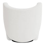 Fauteuil de salon pivotant entièrement rembourré Art Déco avec structure bloc volumineuse pour salon