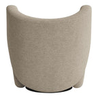 Fauteuil de salon pivotant entièrement rembourré Art Déco avec structure bloc volumineuse pour salon