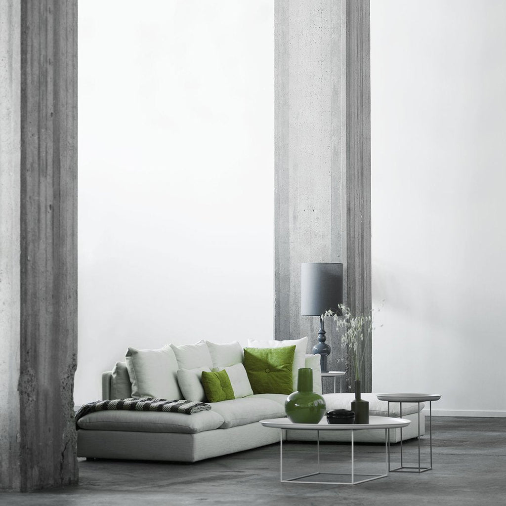 Table basse industrielle en métal filé avec cadre rotatif réglable sur 3 hauteurs pour salon