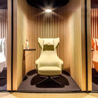 Fauteuil relax contemporain en cuir ou en tissu avec mécanisme d'inclinaison synchronisé pour le salon