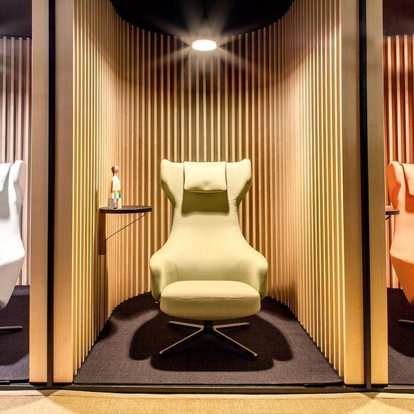 Fauteuil relax contemporain en cuir ou en tissu avec mécanisme d'inclinaison synchronisé pour le salon