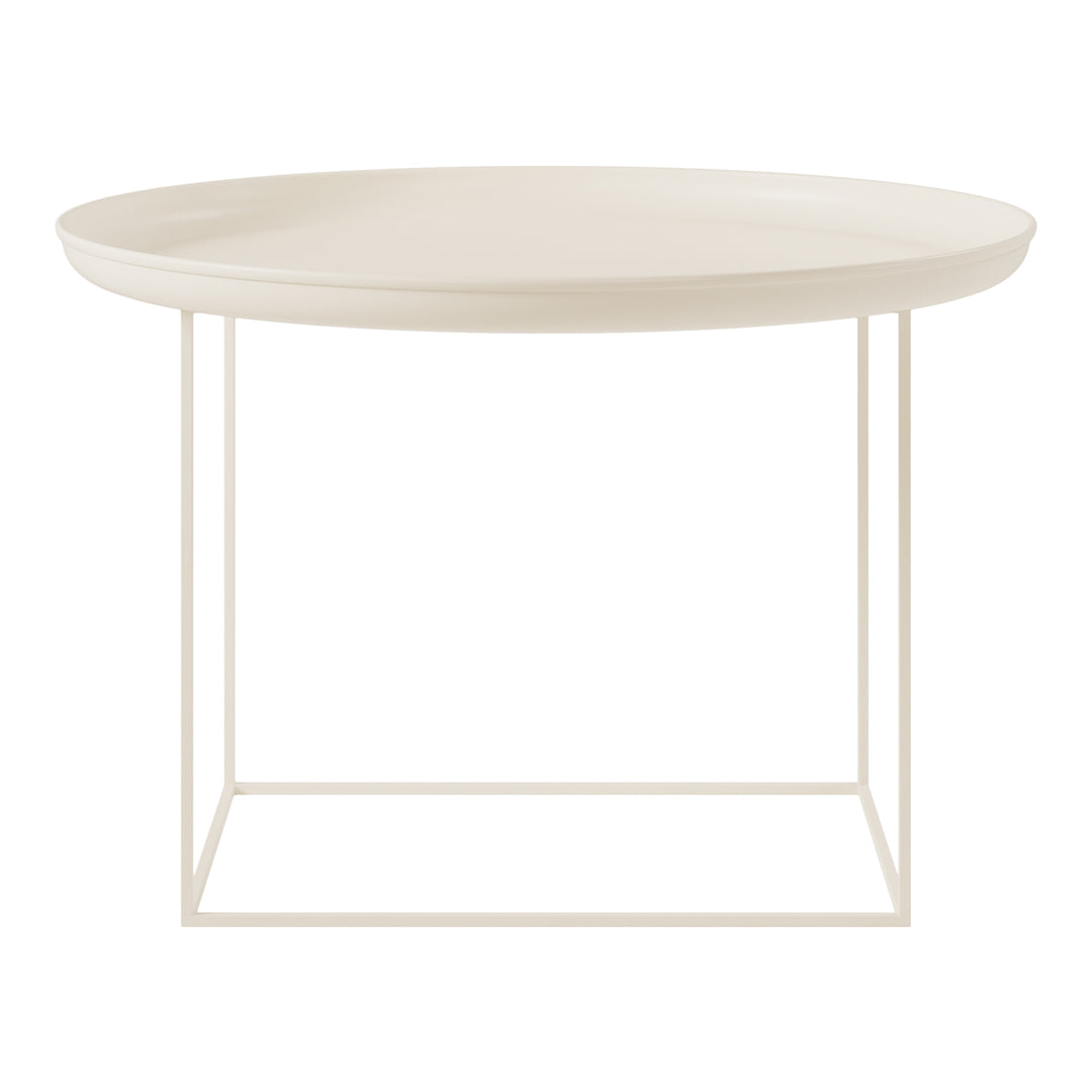 Table basse industrielle en métal filé avec cadre rotatif réglable sur 3 hauteurs pour salon