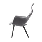 Fauteuil de salon mi-siècle en coque moulée à dossier haut avec forme organique sculpturale pour salon
