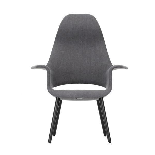 Fauteuil de salon mi-siècle en coque moulée à dossier haut avec forme organique sculpturale pour salon