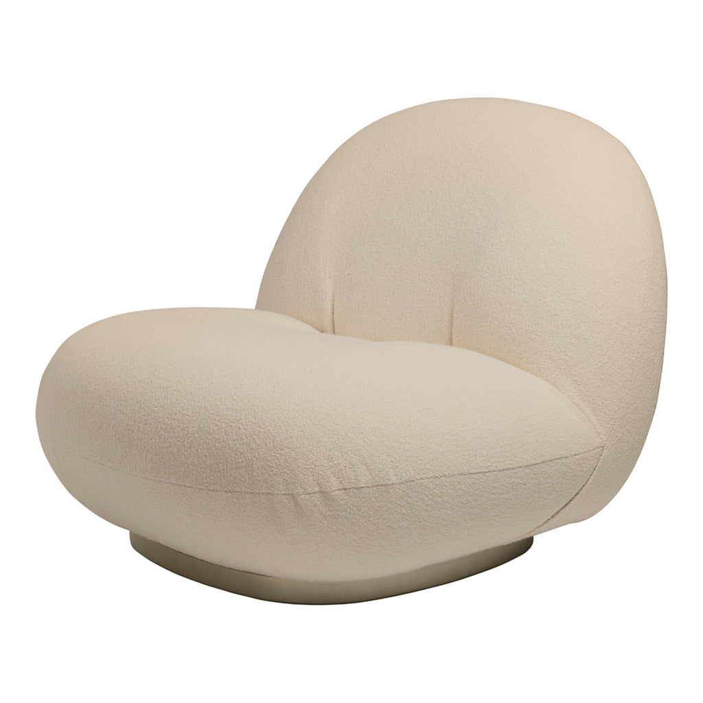 Fauteuil lounge moderne français entièrement tapissé avec forme de nuage flottant de faible hauteur pour salon