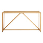Console industrielle en acier et MDF avec cadre thermolaqué pour couloir