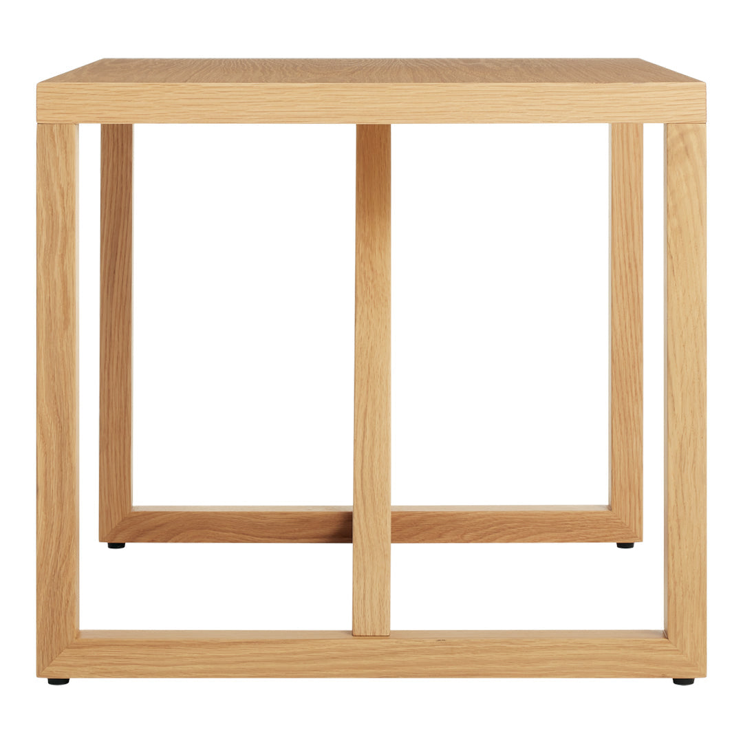 Table d'appoint industrielle en acier et MDF avec cadre thermolaqué pour salon