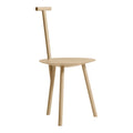 Chaise d'appoint artisanale en bois massif avec dossier en forme de pique d'inspiration rustique pour salle à manger