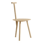 Chaise d'appoint artisanale en bois massif avec dossier en forme de pique d'inspiration rustique pour salle à manger