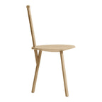 Chaise d'appoint artisanale en bois massif avec dossier en forme de pique d'inspiration rustique pour salle à manger