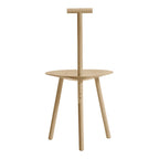 Chaise d'appoint artisanale en bois massif avec dossier en forme de pique d'inspiration rustique pour salle à manger