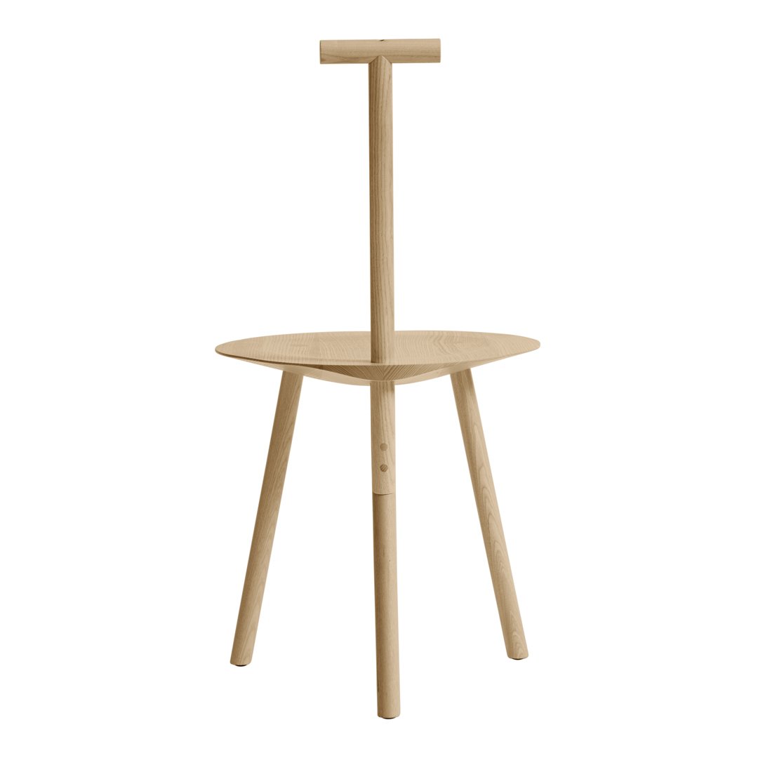 Chaise d'appoint artisanale en bois massif avec dossier en forme de pique d'inspiration rustique pour salle à manger