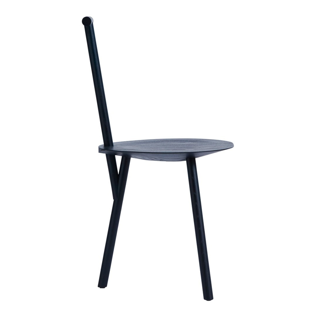 Chaise d'appoint artisanale en bois massif avec dossier en forme de pique d'inspiration rustique pour salle à manger