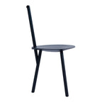 Chaise d'appoint artisanale en bois massif avec dossier en forme de pique d'inspiration rustique pour salle à manger