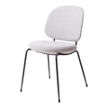Chaise d'appoint moderne utilitaire empilable aux lignes épurées pour salle à manger ou espace commercial