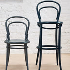 Chaise d'appoint de café classique en bois de hêtre courbé au design léger emblématique pour salle à manger