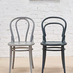 Chaise d'appoint de café classique en bois de hêtre courbé au design léger emblématique pour salle à manger