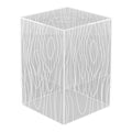 Table d'appoint moderne en acrylique et grain de bois avec rangement réversible pour salon