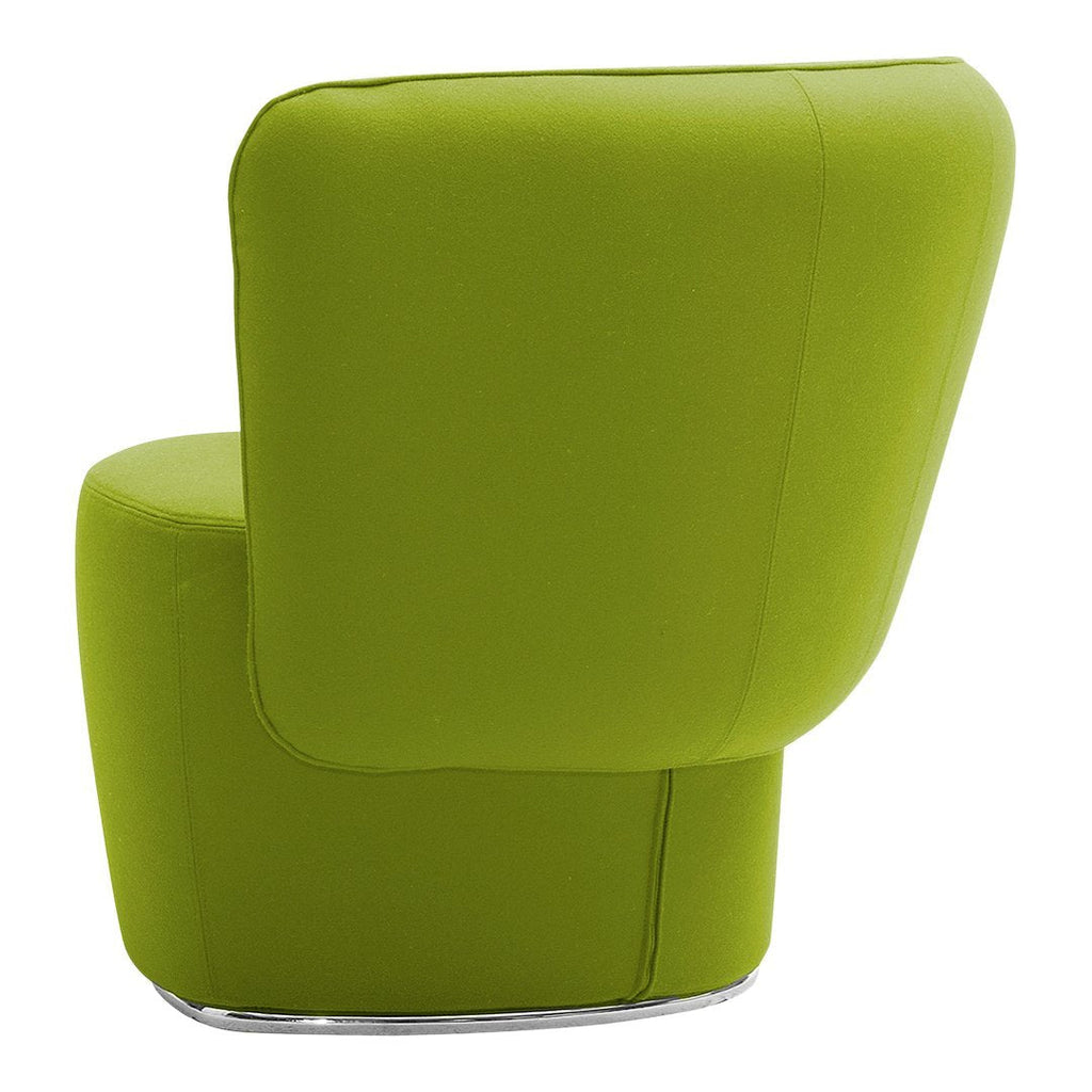 Fauteuil de salon moderne entièrement rembourré avec accoudoir intégré et assise ovale pour salon