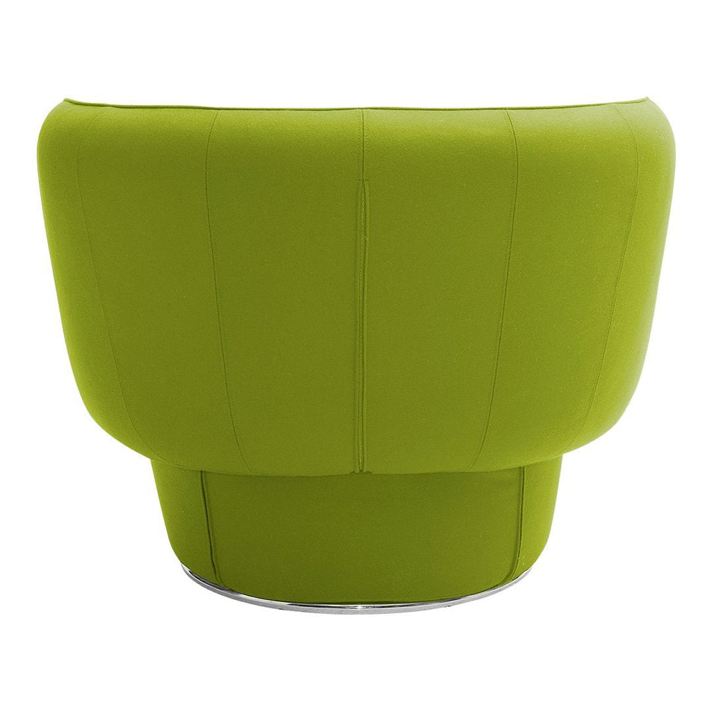 Fauteuil de salon moderne entièrement rembourré avec accoudoir intégré et assise ovale pour salon