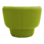Fauteuil de salon moderne entièrement rembourré avec accoudoir intégré et assise ovale pour salon