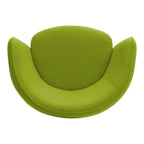 Fauteuil de salon moderne entièrement rembourré avec accoudoir intégré et assise ovale pour salon
