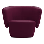 Fauteuil de salon moderne entièrement rembourré avec accoudoir intégré et assise ovale pour salon