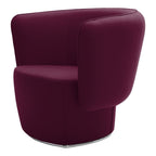 Fauteuil de salon moderne entièrement rembourré avec accoudoir intégré et assise ovale pour salon