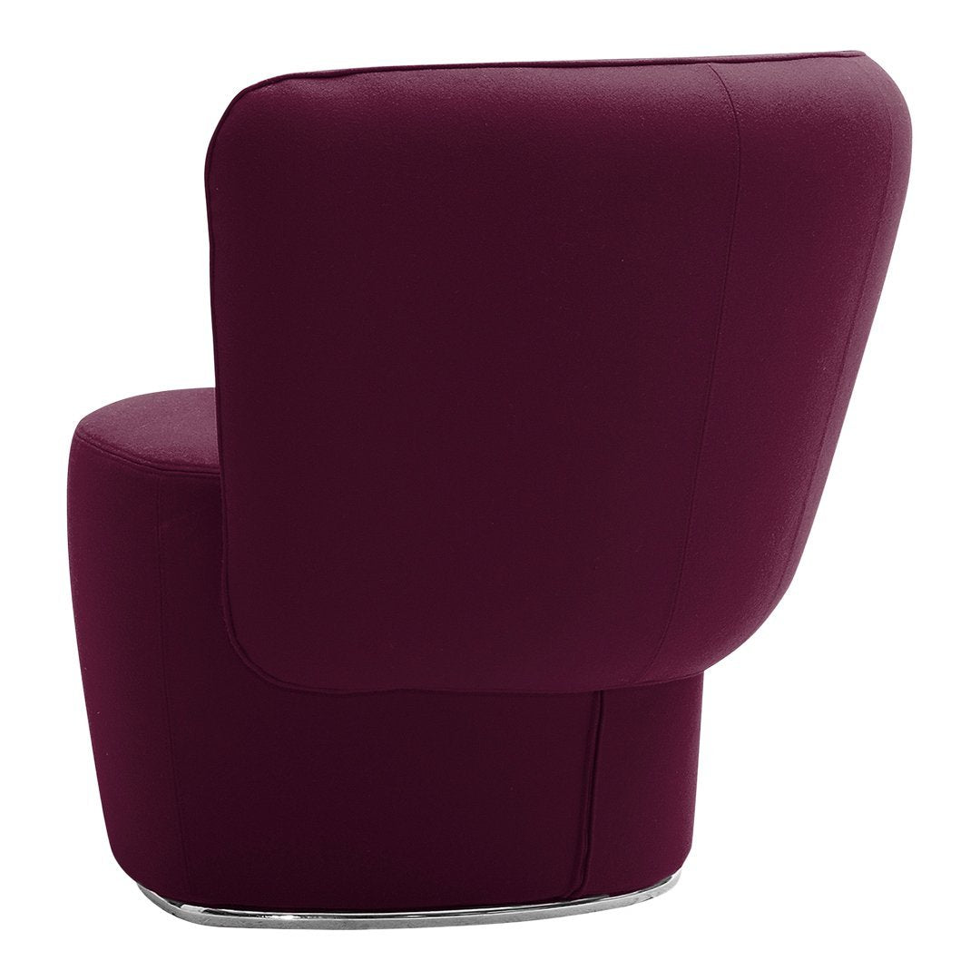 Fauteuil de salon moderne entièrement rembourré avec accoudoir intégré et assise ovale pour salon