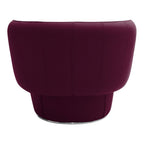 Fauteuil de salon moderne entièrement rembourré avec accoudoir intégré et assise ovale pour salon