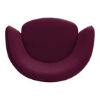 Fauteuil de salon moderne entièrement rembourré avec accoudoir intégré et assise ovale pour salon