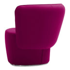 Fauteuil de salon moderne entièrement rembourré avec accoudoir intégré et assise ovale pour salon