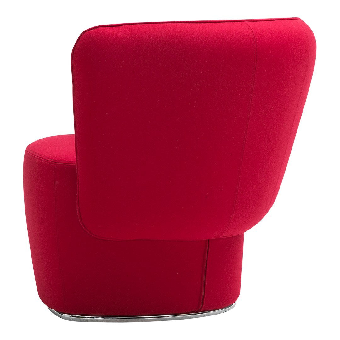 Fauteuil de salon moderne entièrement rembourré avec accoudoir intégré et assise ovale pour salon