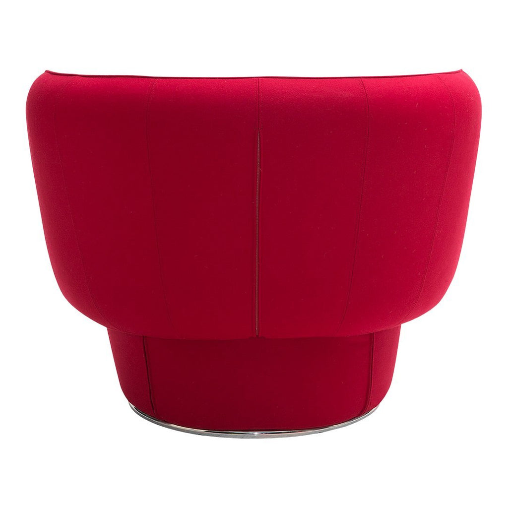 Fauteuil de salon moderne entièrement rembourré avec accoudoir intégré et assise ovale pour salon