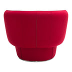 Fauteuil de salon moderne entièrement rembourré avec accoudoir intégré et assise ovale pour salon