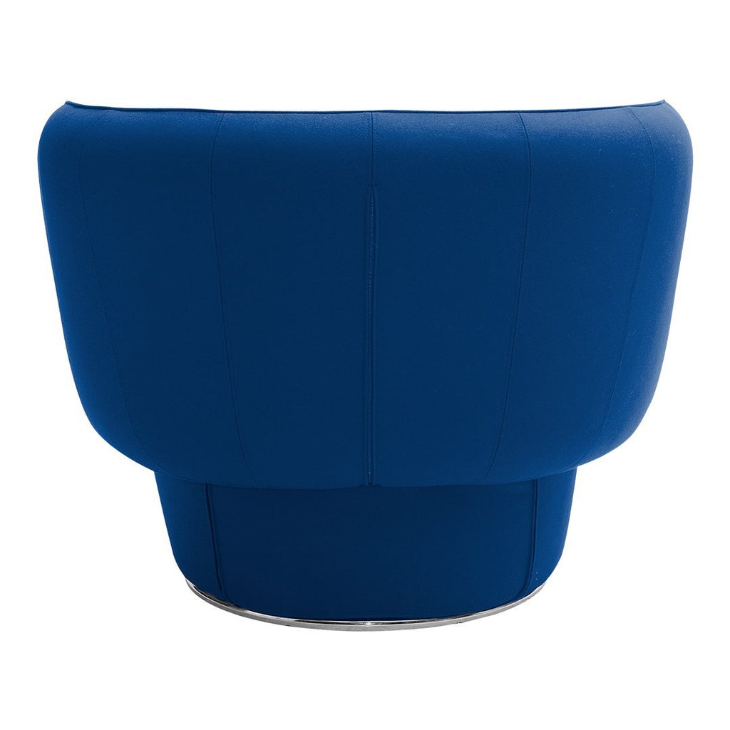 Fauteuil de salon moderne entièrement rembourré avec accoudoir intégré et assise ovale pour salon