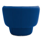 Fauteuil de salon moderne entièrement rembourré avec accoudoir intégré et assise ovale pour salon