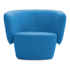 Fauteuil de salon moderne entièrement rembourré avec accoudoir intégré et assise ovale pour salon